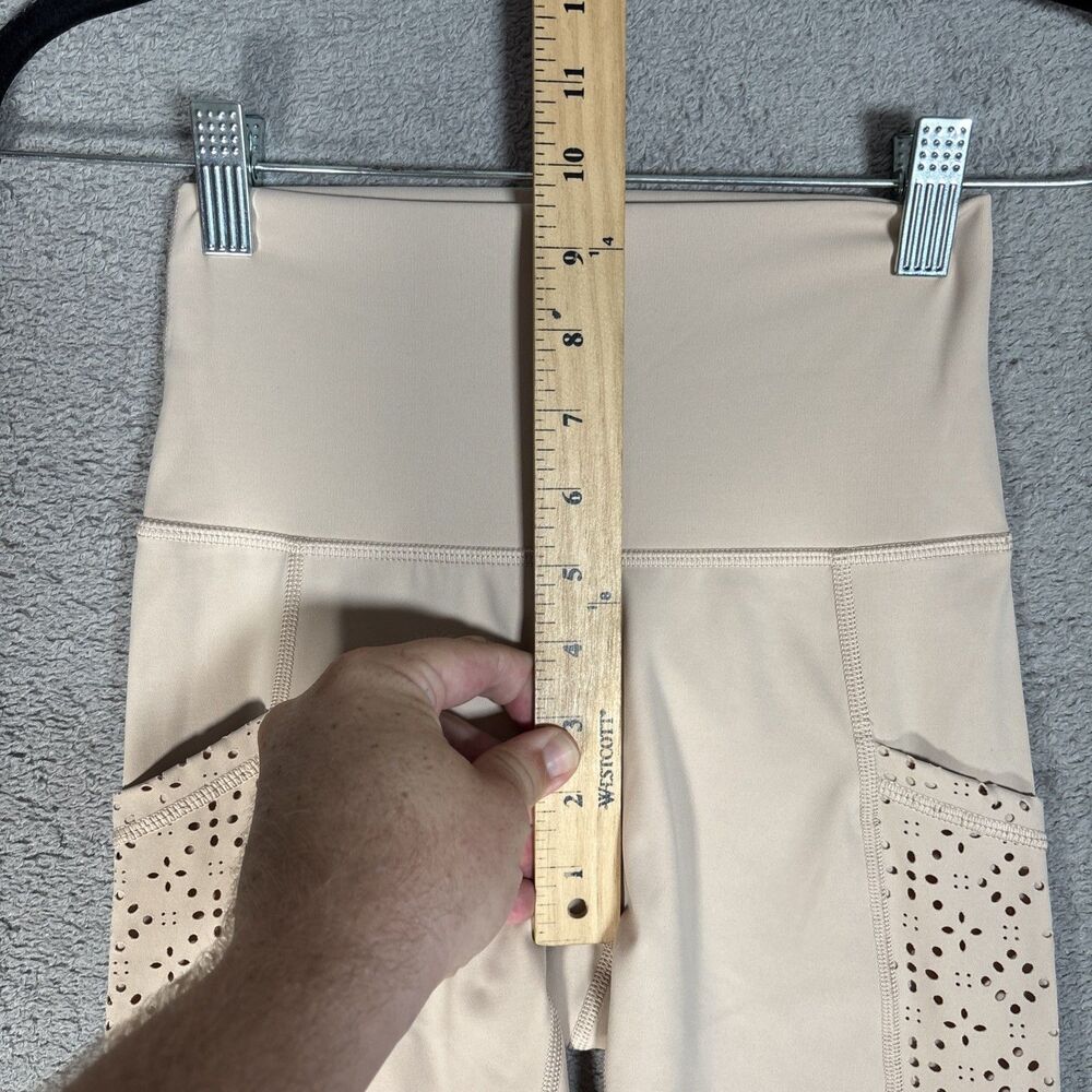 Aerie Women’s Size Small Offline Leggings Nude Beige Eyelets‎ Pockets Athleisure - Picture 6 of 15